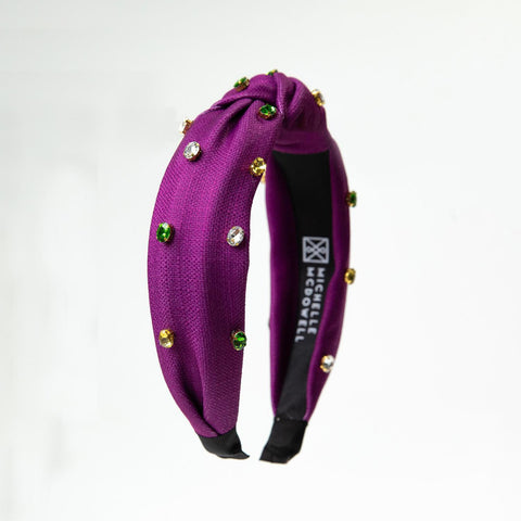 Krista Headband | Purple Mardi Gras