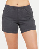 Spanx Twill Shorts 6" | Washed Black