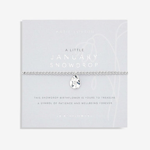 Birthflower A Little January Snowdrop Bracelet | Silver