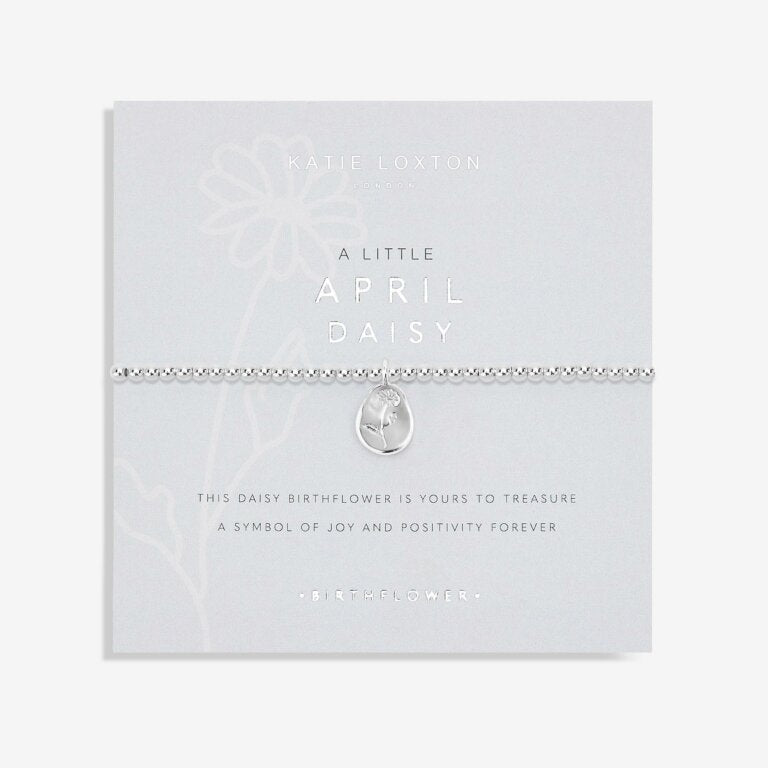 Birthflower A Little April Daisy Bracelet | Silver