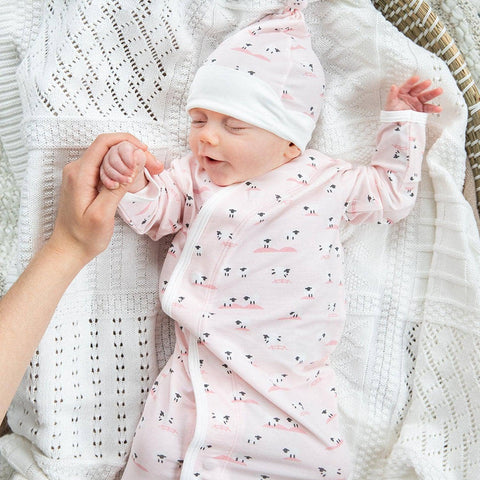 Modal Magnetic Gown + Hat Set | Baa Baa Baby Pink