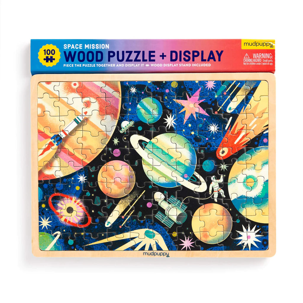 Space Mission Wood Puzzle + Display