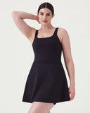 The Get Moving Square Neck Tank Dress | Black