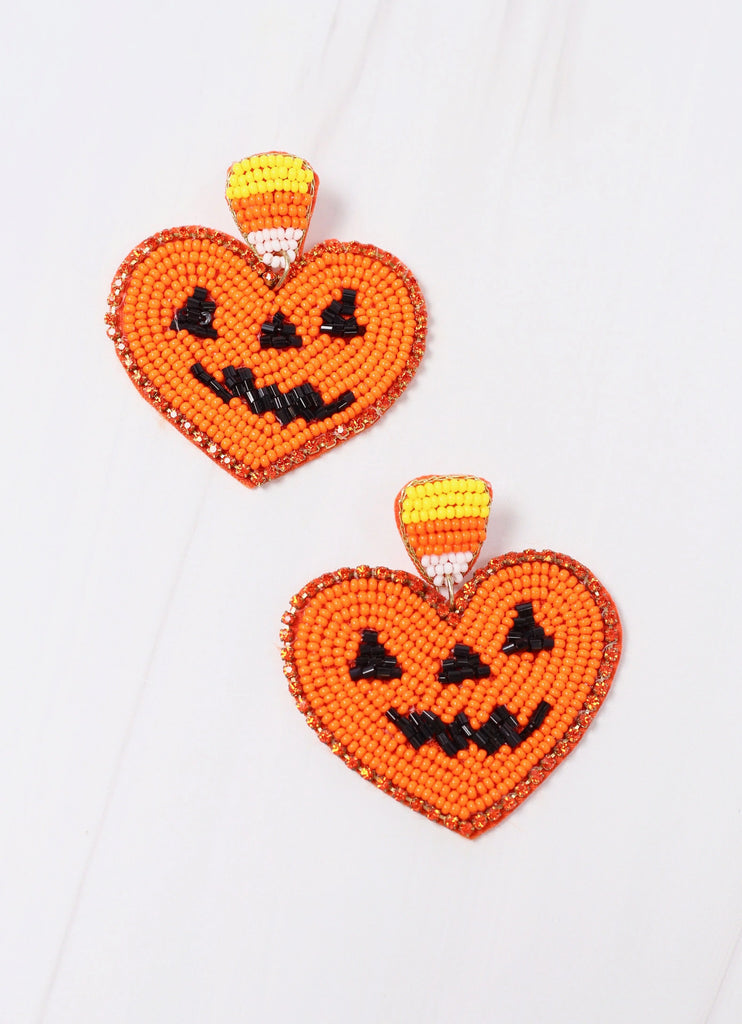 Pumpkin Heart Earrings