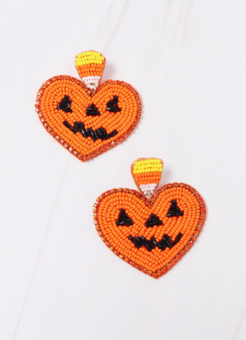 Pumpkin Heart Earrings