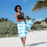 Tulum Blue Cabana XL | Dock & Bay Quick Dry Towel