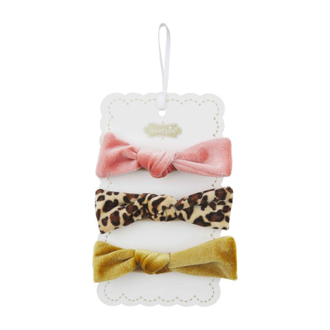 Rolled Velvet Bow Headband Sets