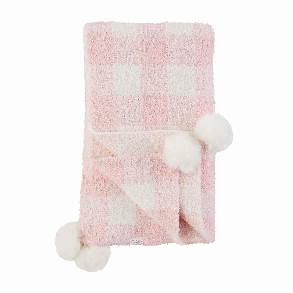 Pink Gingham Baby Blanket
