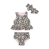 Leopard Reversible Swimsuit & Headband Set