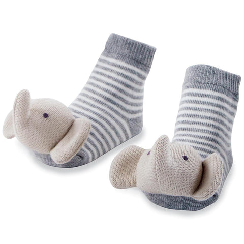 Elephant Rattle Toe Socks