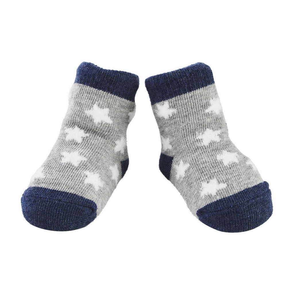 White Chenille Star Socks