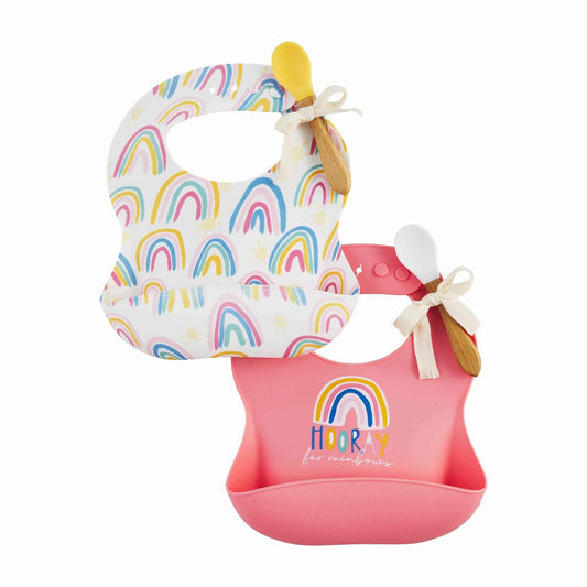 Rainbow Bib & Spoon Set
