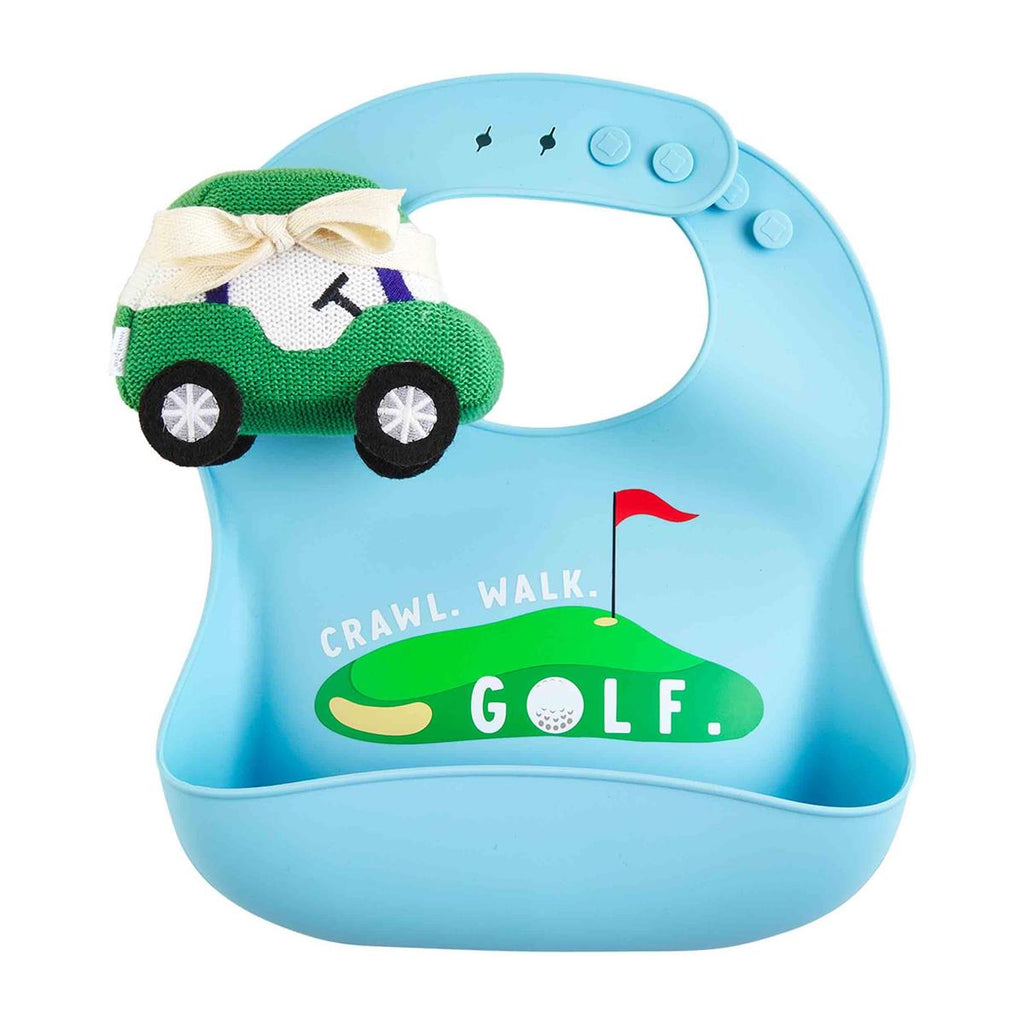 Golf Silicone Bib & Rattle Set