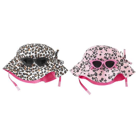 Leopard Hat & Sunglasses Set