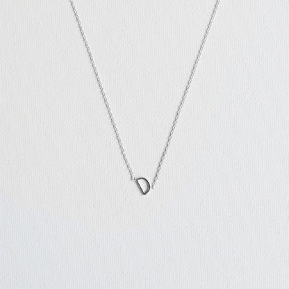 Silver Luxe Initial Necklace