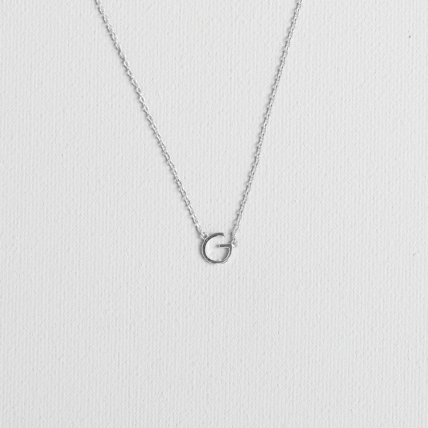 Silver Luxe Initial Necklace