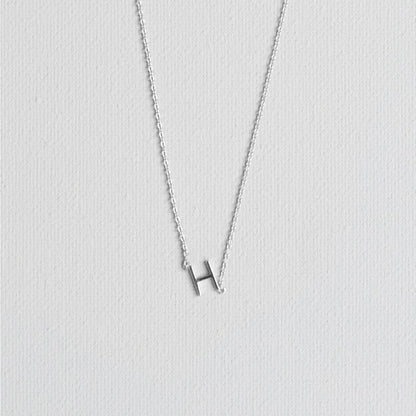 Silver Luxe Initial Necklace