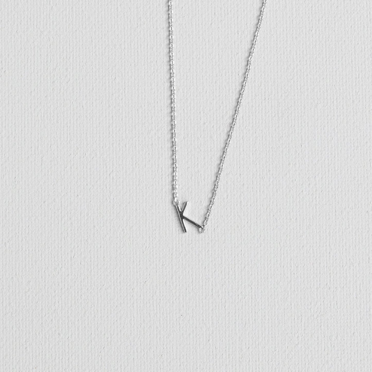 Silver Luxe Initial Necklace