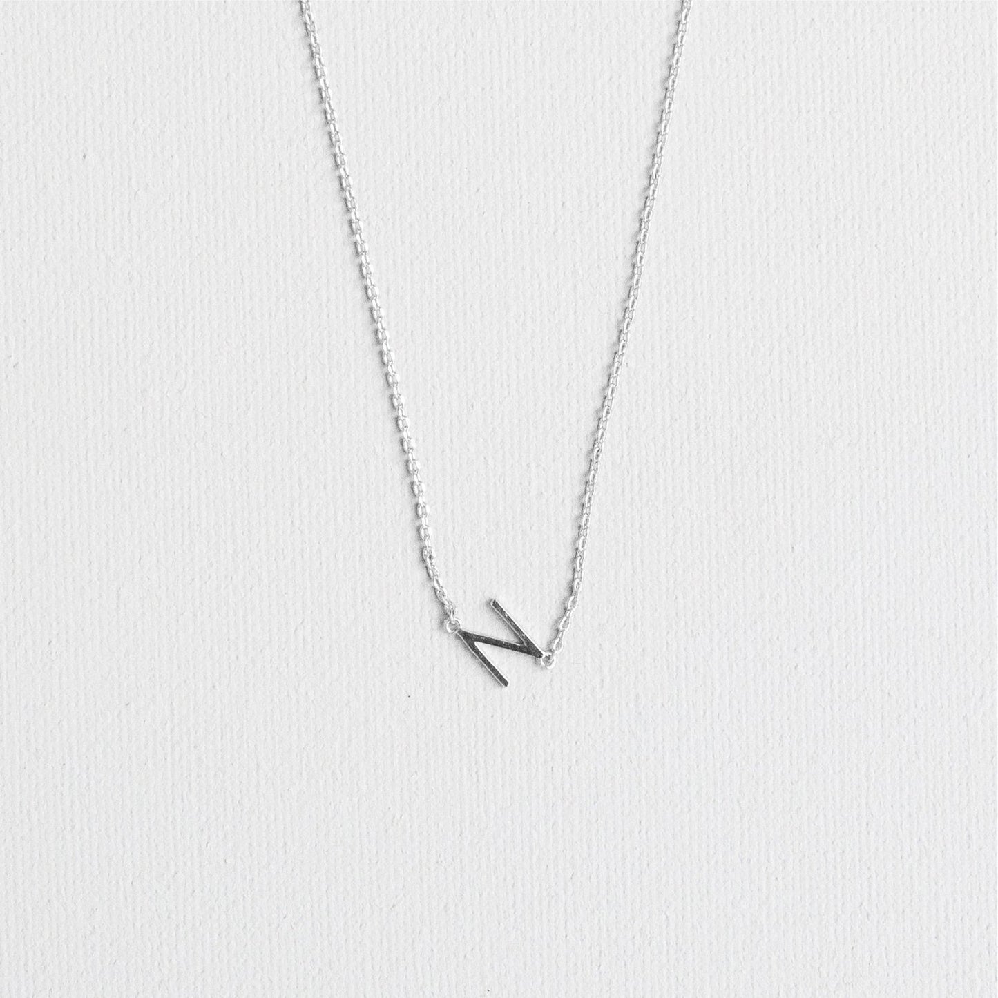 Silver Luxe Initial Necklace