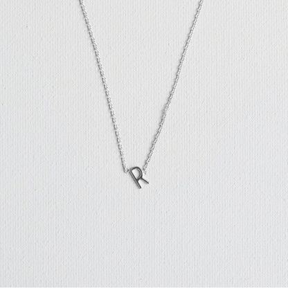 Silver Luxe Initial Necklace