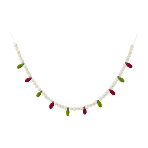Red/Green Light Bulb Garland