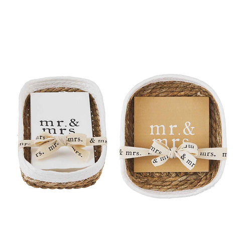 Mr. & Mrs. Napkin Basket Set