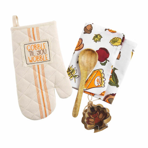 Thanksgiving Oven Mitt and Towel Set