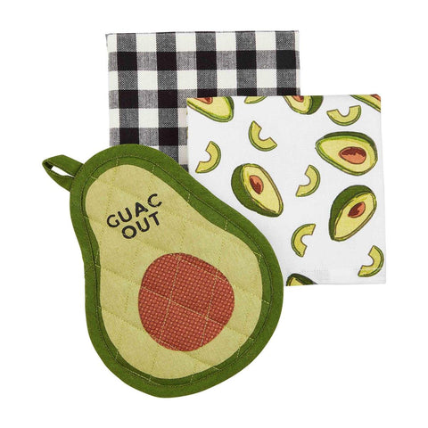 Avocado Oven Mitt & Towel Set