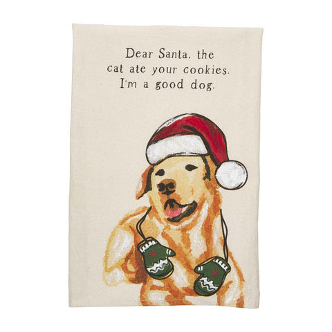 Dear Santa Dog Hand Towel