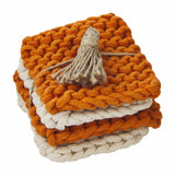 Fall Crochet Coaster Set