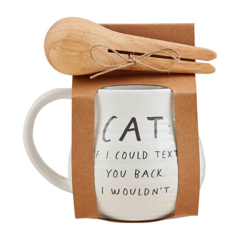 Cat Mug & Scoop Set