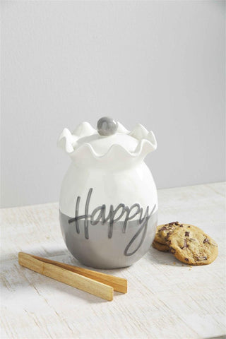Happy Ruffle Cookie Jar