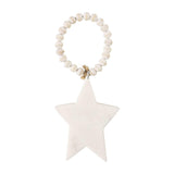 White Beaded Marble Ornaments