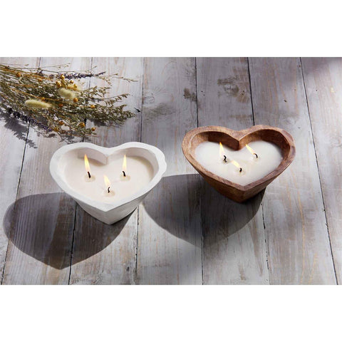 Heart Dough Bowl Candles