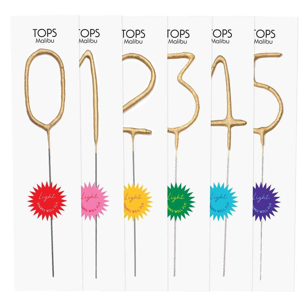 Big Golden Sparkler Candle (0-9)