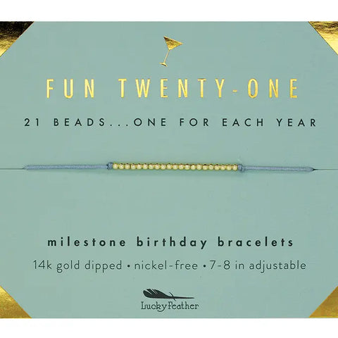 Milestone Birthday Bracelet | Twenty-One