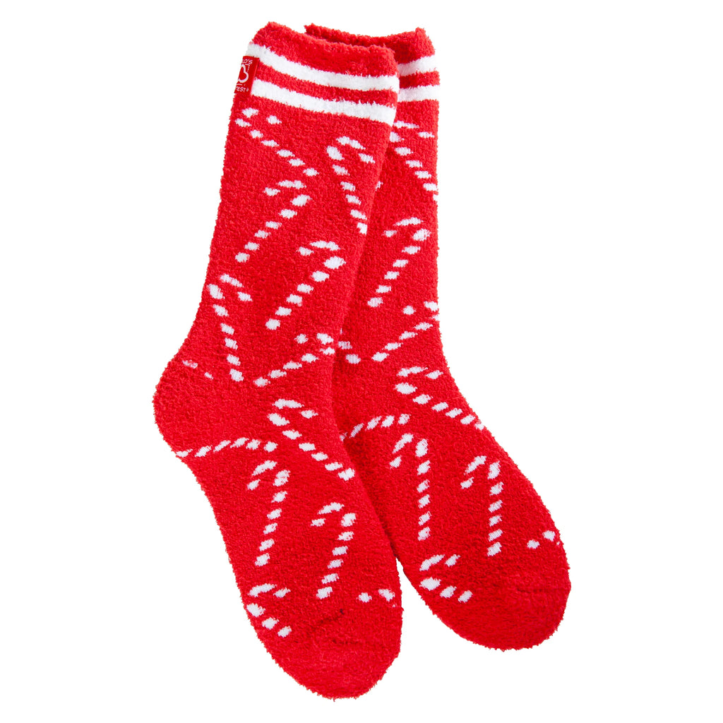 Candy Cane Cozy Socks