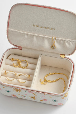 Cream Printed Mini Jewelry Box