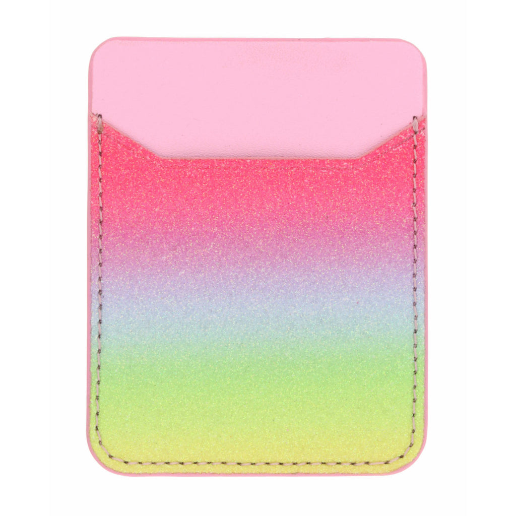 Rainbow Glitter Pink Phone Wallet