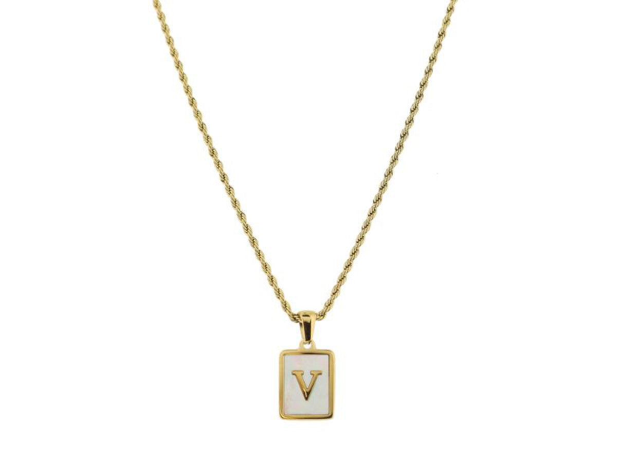 Shell Initial Necklace