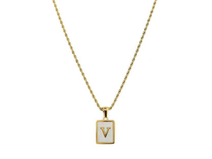 Shell Initial Necklace