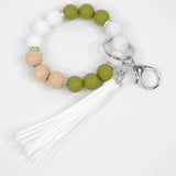 Silicone Beaded Keychain Keyring