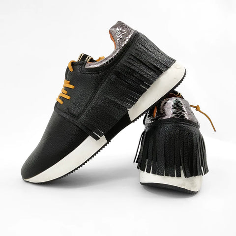 Pepa Fringe Sneaker | Black