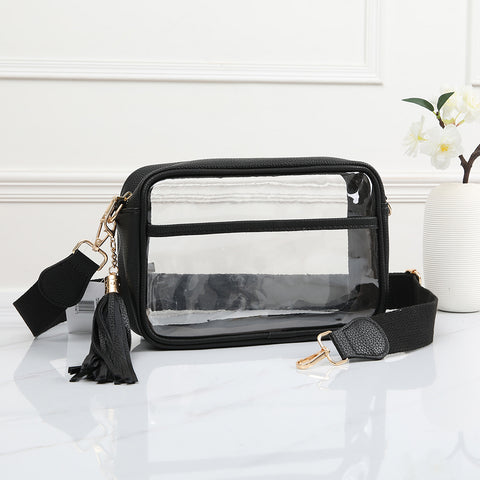 Junie Clear Purse | Black