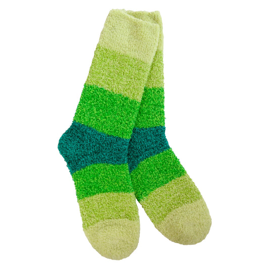 Green Ombre Cozy Crew Socks