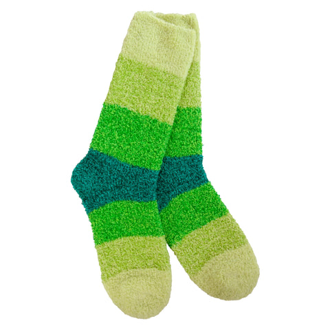 Green Ombre Cozy Crew Socks