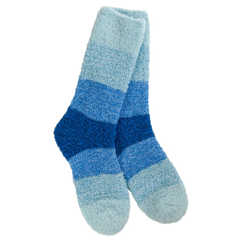Blue Ombre Cozy Crew Socks
