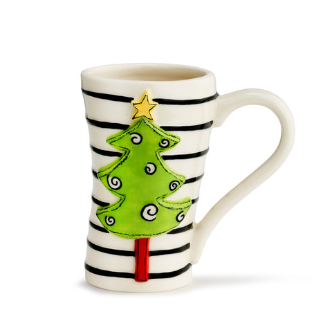 Christmas Tree Striped Mug