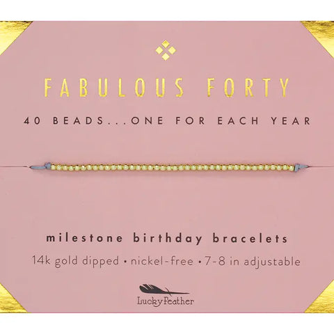 Milestone Birthday Bracelet | Forty