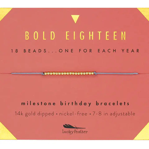 Milestone Birthday Bracelet | Eighteen